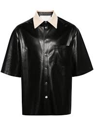 Leather Short Sleeve Shirt